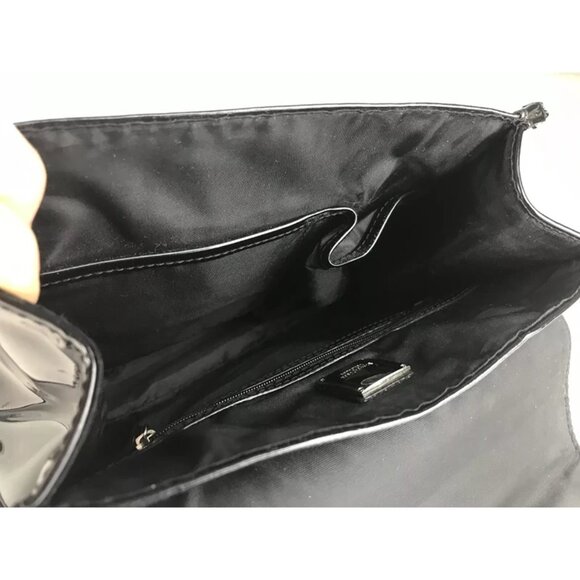 Simply Vera‎ Wang Black Womens Top Handle Turn Lock Inner Pockets Handbag - Picture 8 of 9